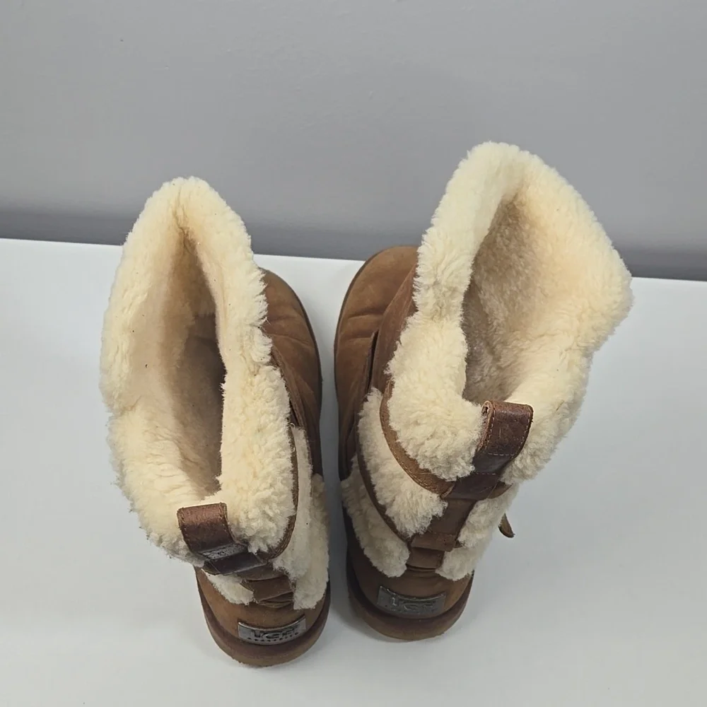 UGG Australia Chestnut Boots with Outer Straps